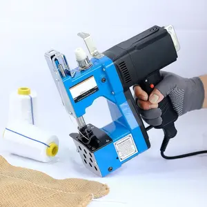 Bag Sewing Machine -2s/bag Heavy Duty Portable Stitching Machine for Woven Bags, Non-Woven Fabrics, Leather !Warehouse & Farm Packing Tool (Blue,Corded -110V AC)