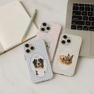 Custom Pet Photo Phone Case, Personalized Dog Phone Case With Pet Name, Custom Cat Face Phone Case Iphone, Gift For Dog Lover