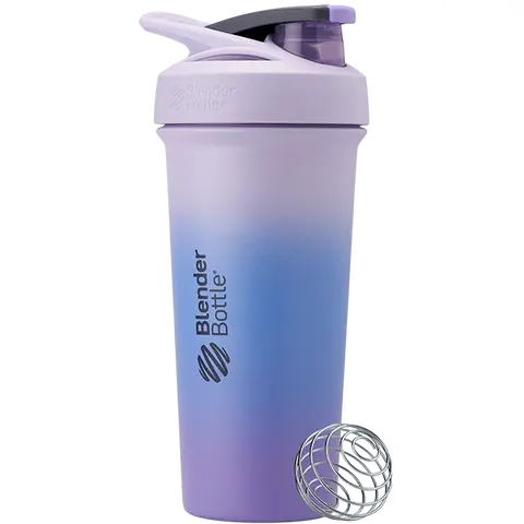 BlenderBottle, Sleek Sport - Stainless Steel Insulated Shaker Bottle, Portable, Washable,  Reusable