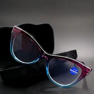 Vintage Cat's Eye Photochromic Myopia Glasses Women's INS Style Large Comfortable Minus Diopter Eyeglasses Classic Trend Eyewear