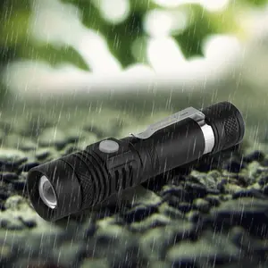 Super Bright LED Flashlight, Rechargeable High Lumen Torch, Adjustable Focus, 4 Camping Modes, Emergency Lighting for Outdoor Hiking Fishing, Adjustable Tactical Flashlight