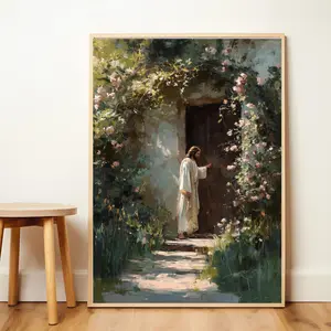 Jesus Knocking at the Door Art Print, Jesus Wall Art, Jesus Printable,  No Frame