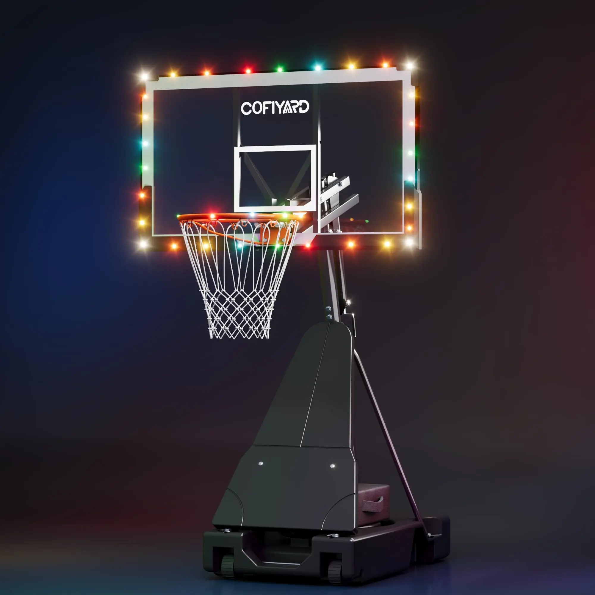 Portable Outdoor Basketball Hoop with 54" Shatterproof Backboard, Adjustable Height 5.25–10 FT, Sandbag Stability, and Adjustable Goal System