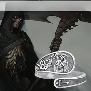 Adjustable retro Death Cross rings - hypoallergenic, exquisite Halloween ring, suitable for daily wear and gift giving