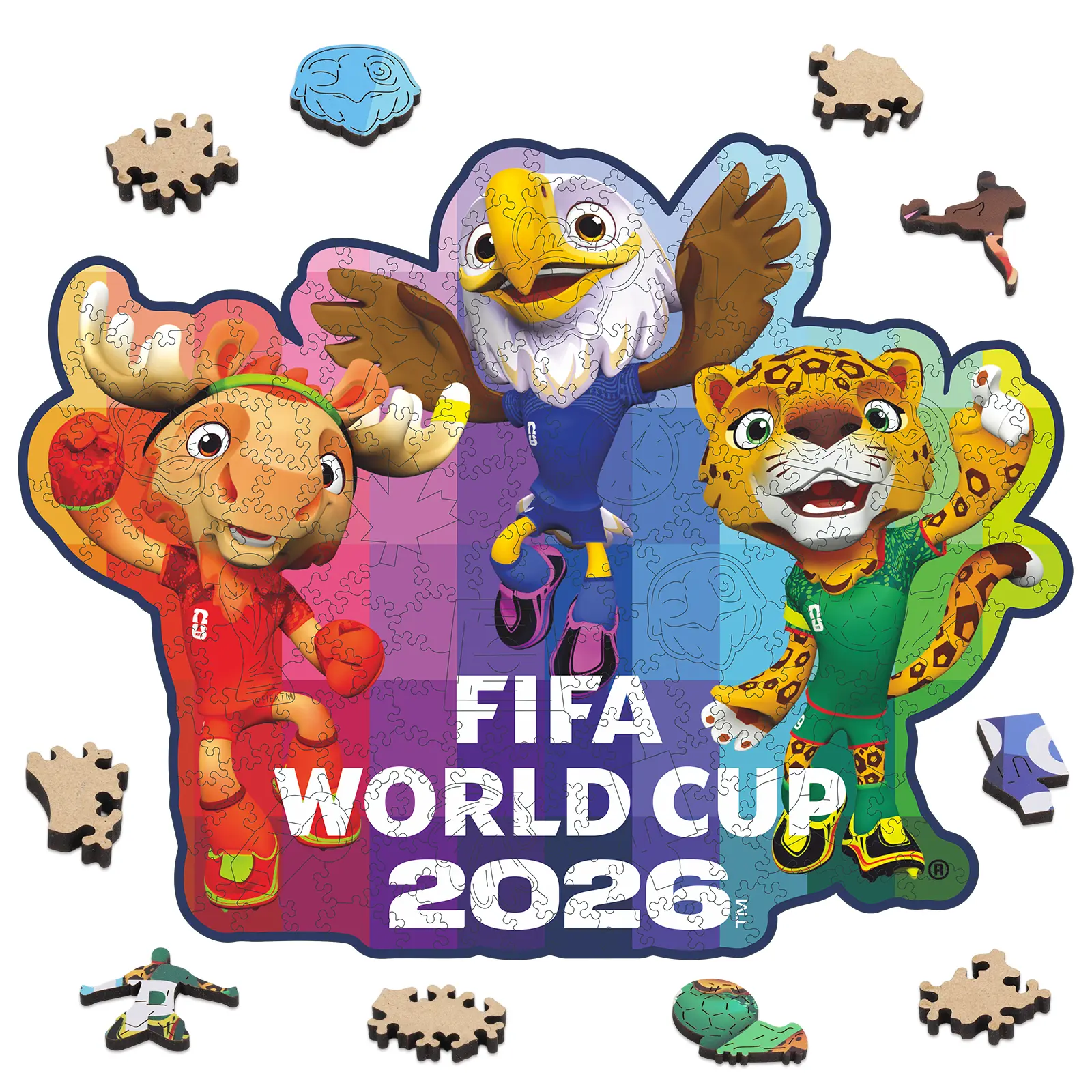 FIFA Officially Licensed 2026 Time To Shine Laser-Cut Adult Jigsaw Puzzle - 200 Pieces, 5mm Thick, 13"x10.2", Advanced Design, PVC-Free, Soccer Fans Gift, Contemporary House Decoration Collectible