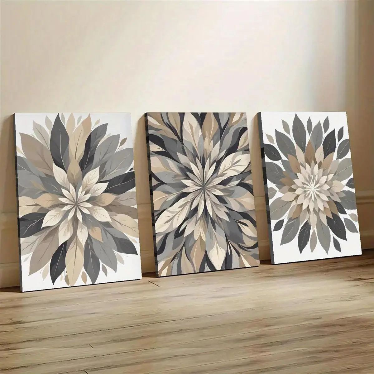 Set of 3 Beautiful Room Decor Pieces: 16*20-Inch Wood-Framed Wall Art (Flat Finish) - Modern & Stylish Design featuring Abstract, Irregular Shapes.An Inspired Gift Choice.Ideal for Living Rooms, Bedrooms, Offices, Bars, Cafés, and Hotels; the Perfect Gi