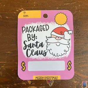 Packaged by Santa Claus- Christmas Money Card | Stocking Stuffer | Gift Card Holder | Cash Card