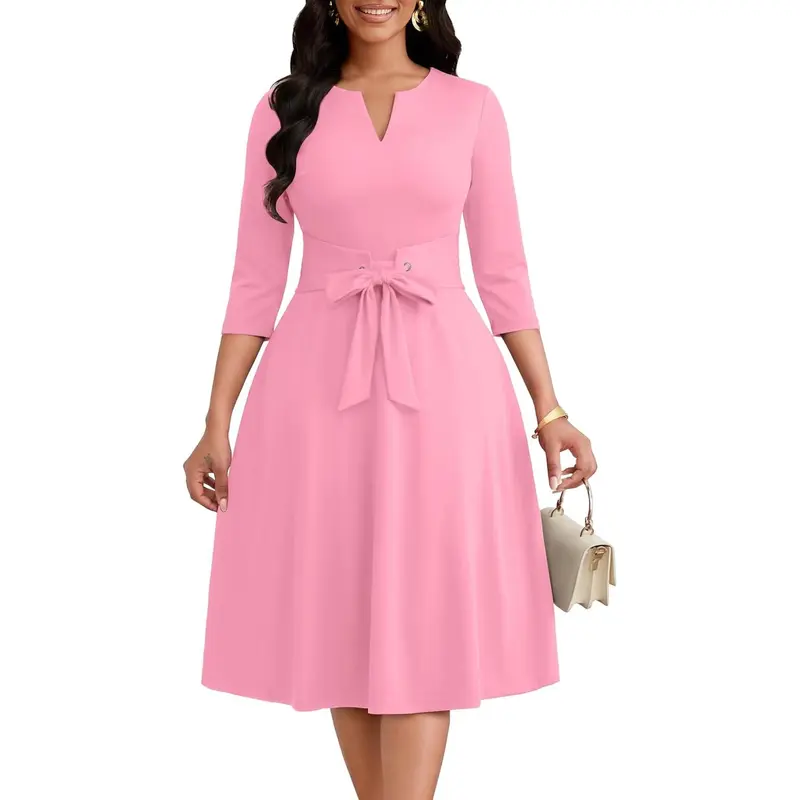 sachin and babi light blue dress NWT Dressystar Womens Small Elegant 3/4 Sleeve Burgundy Lace Dress Midi  Cocktail main image 1