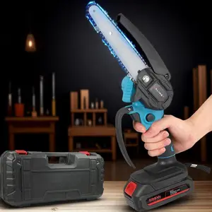 Portable Electric Chain Saw, Handheld Chainsaw, Battery Powered Chainsaw, Lightweight Garden Branch Cutting Tool, Multifunctional Electric Saw for Garden Tree Branch
