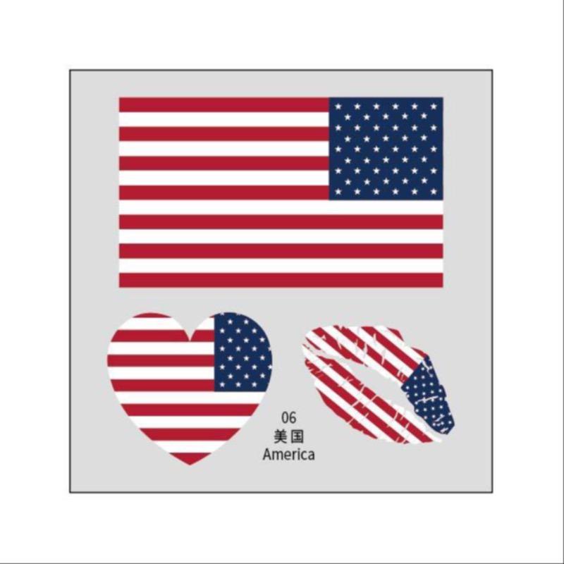 World Cup Football Face Stickers Temporary Tattoos Waterproof Country Flag Decals for Sports Fans Watch Party Game Day Celebration Festival Event Supplies 48PCS