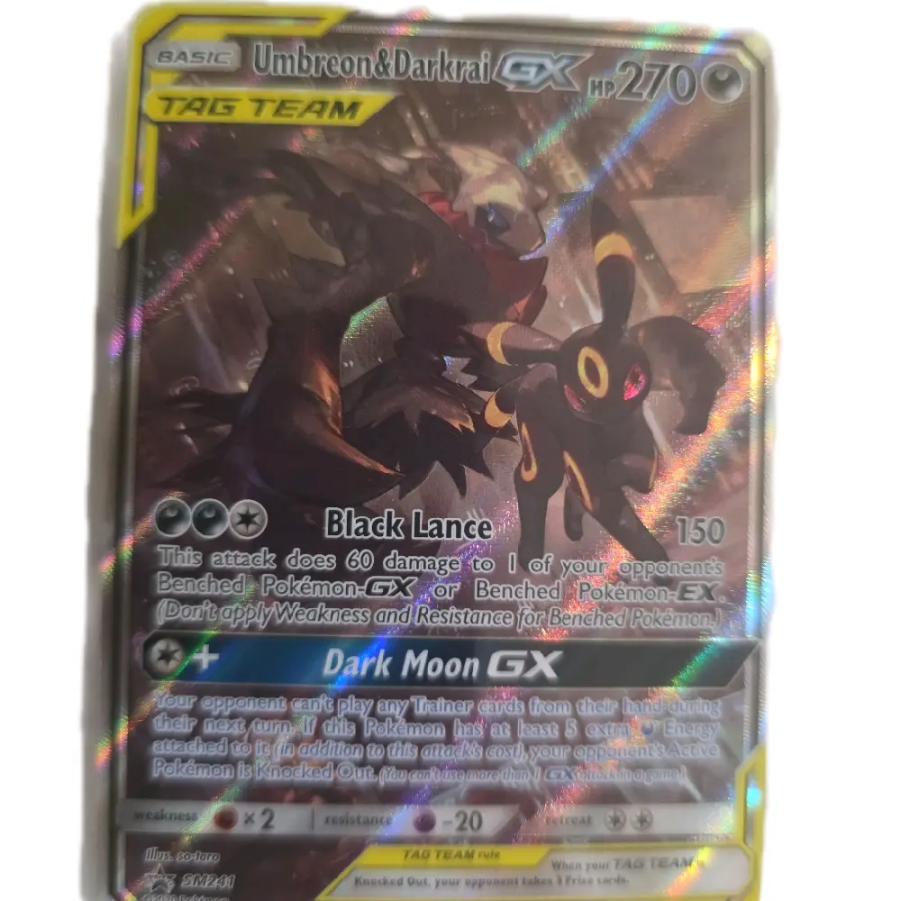Umbreon & Darkrai GX Collectible Card Near-Mint ,Player Game Non-Sports Trading Card  for Collectibles