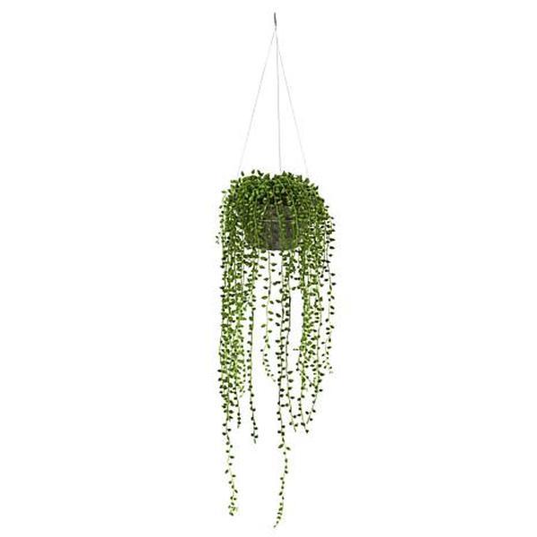 Nearly Natural Silk String of Pearl Hanging Plant - 21"