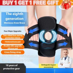 8th Gen Knee Brace for Meniscus - Breathable Spring Support Knee Pad for Running/Hiking| Non-Slip Compression Knee Stabilizer