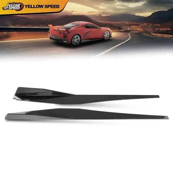 ALLGOOD 5VM Side Skirts Extension Lip Panel Car Body Kit Accessories - New Auto Frame Part Replacement for 2020-2023 Corvette C8 2-Door High-Quality Car