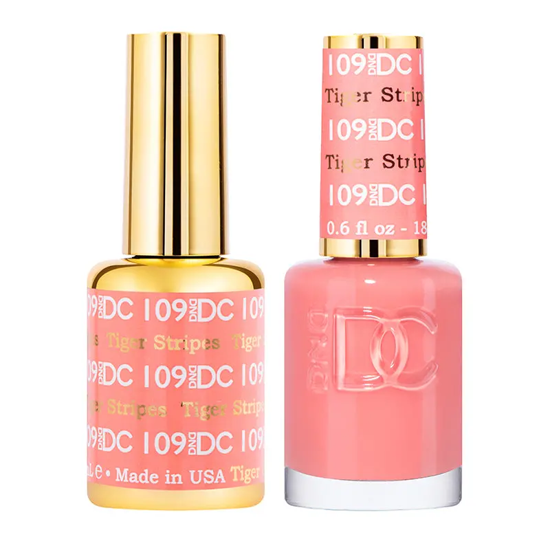 DND DC Duo UV Gel Nail Polish, #109 Tiger Stripes for Manicure, Cosmetic, Bottle, Unisex