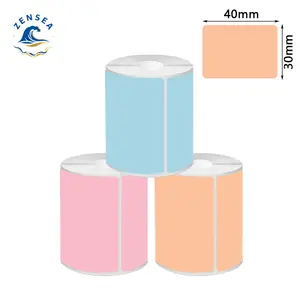 3-color label stickers, 40x30mm thermal sensitive label stickers 230/roll - color self-adhesive multi-purpose labels, commonly used in kitchen, refrigerator, cosmetics and other classification labels or prompt labels.