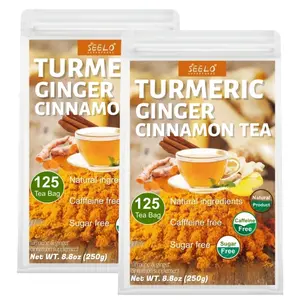 125 Tea Bags Seelo Herbal Tea Blend with Turmeric, Ginger, And Cinnamon | Relaxing And Comforting,No Sugar, No Caffeine, No Additives, Natural Tea Organic
