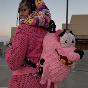 Crochet character bag