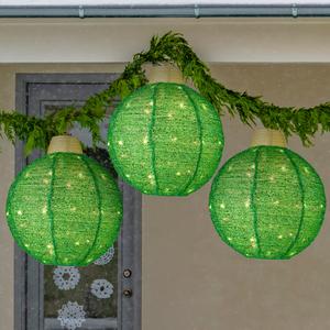 Best Choice Products 3-Piece Hanging Pop-Up Outdoor Christmas Ornaments, LED Lights, 8 Light Functions