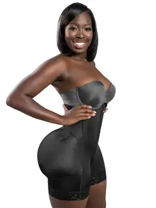 Stage 3 Faja Post-Op Faja Colombiana Strapless with Perfect Hourglass Fit, 3 Compression Hook Levels, and Built-in Rods for Posture Support - Fabric