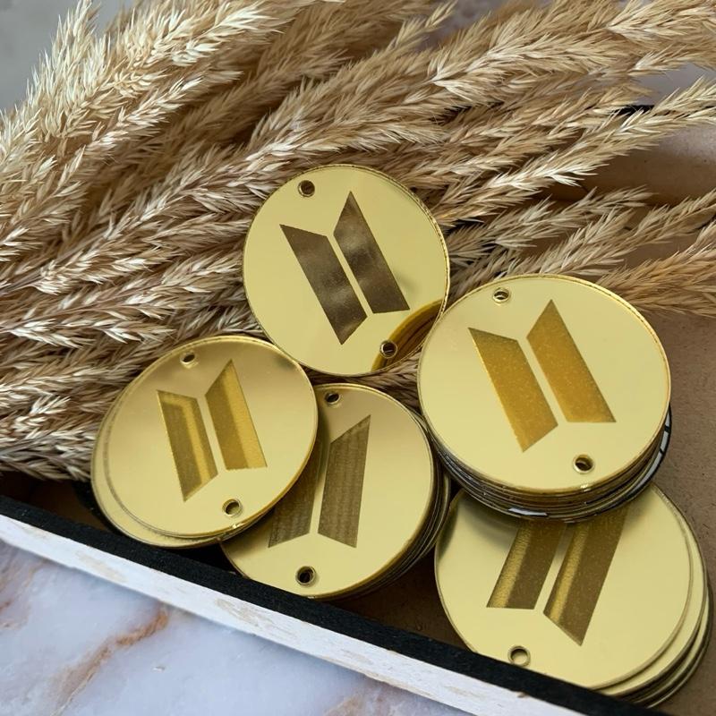 12 units custom acrylic logo tags for you business