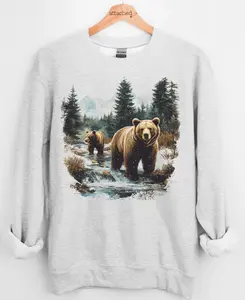 Bear Scene Graphic Top Bear Scene Graphic Top