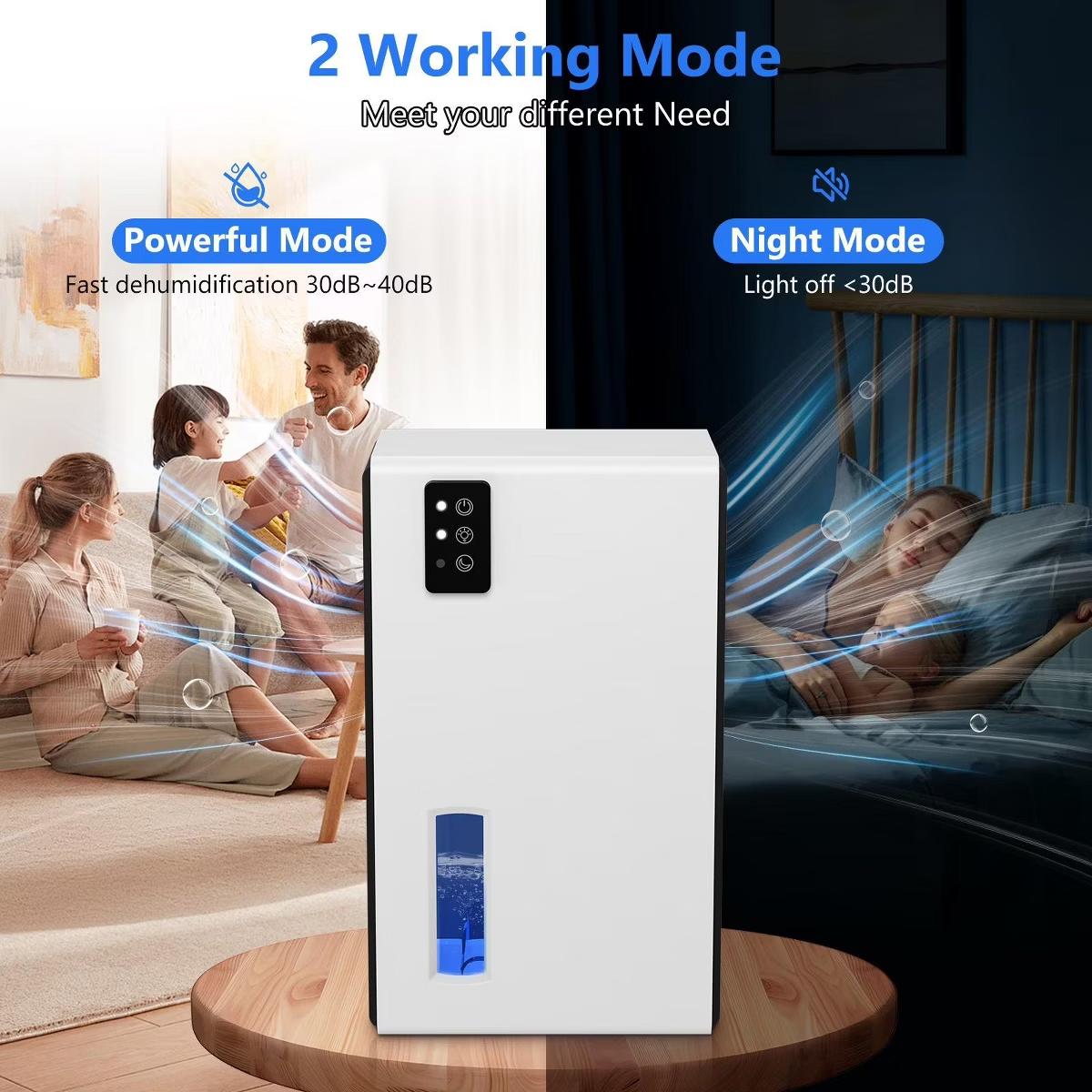 Dehumidifier for Home Bedroom And Bathroom with Quiet Sleep Mode and Auto Shut Off