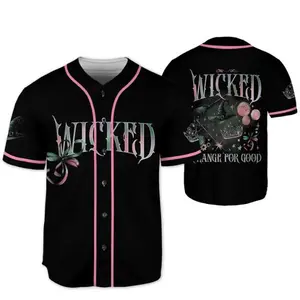 Wicked Movie Baseball Jersey Shirt, Musical Gifts for Wicked Fans, Green Witch, Witchy Feminine Pajamas Gift, Wizard Of Oz Women Shirt, Changed For Good