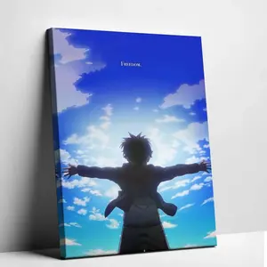 Eren Yeager Freedom Quote Poster - Attack on Titan Anime Wall Art, Motivational Manga Print, Aesthetic  Decor for Living  & Bedroom room