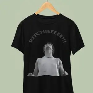Men's Classic Short-Sleeve Graphic T-Shirt - Smooth Cotton Clothes, Round Neck, Unisex La Bamba Ritchie Valens Yelling Movie Scene Casual Streetwear Top