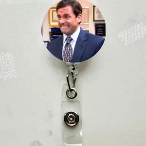 Michael Scott Badge Reel – The Office Retractable ID Holder for Nurses & Office Staff