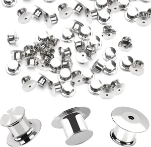 30 Pieces Metal Pin Backs Locking Pin Keepers Locking Clasp DECYOOL