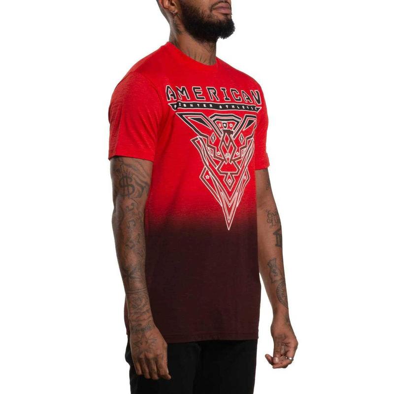 American Fighter Men's Elrosa Poppy Red & Chinese Red Short Sleeve T-Shirt Tee