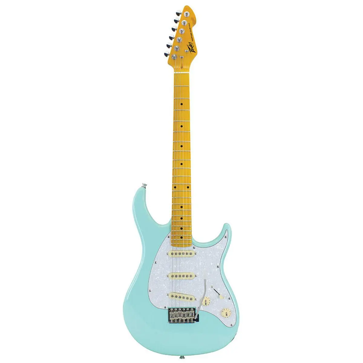 Peavey Raptor Custom Electric Guitar - Marine Green, Steel Bridge, Fretboard, Patent Pending Design, Enhanced Sustain, Focused Guitar Tone, Vintage Style