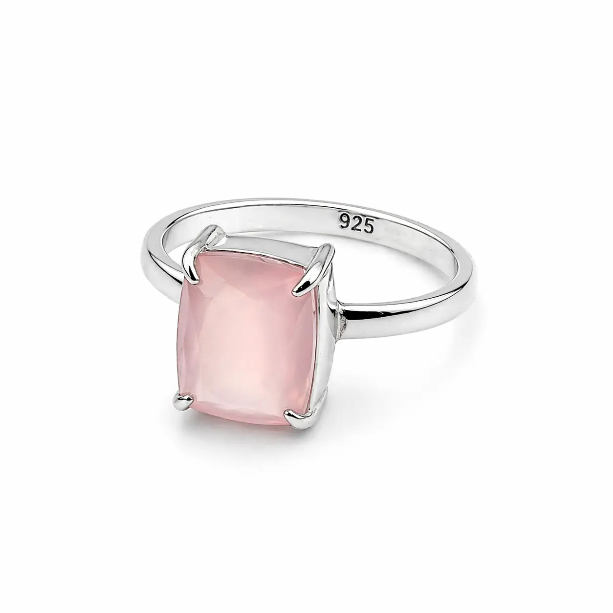 Yaya's One-of-a-Kind Pink Guava Quartz Sterling Silver Ring - Size 7 - ID 161
