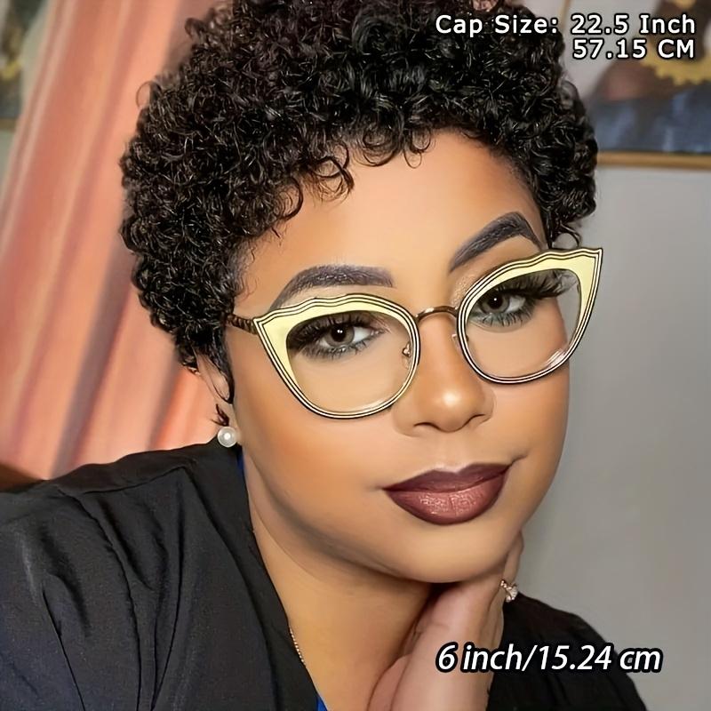 New 2025 Arrivals Brazilian Virgin Human Hair Short Curly Bob Wig for Women - Glueless Pixie Cut with 180% Density Afro Kinky Curls, Soft Breathable Layered Style, Rose Net Cap for All Ethnicities, Versatile Hair Wig |   Elegant Hair Style |   Glueless Wi