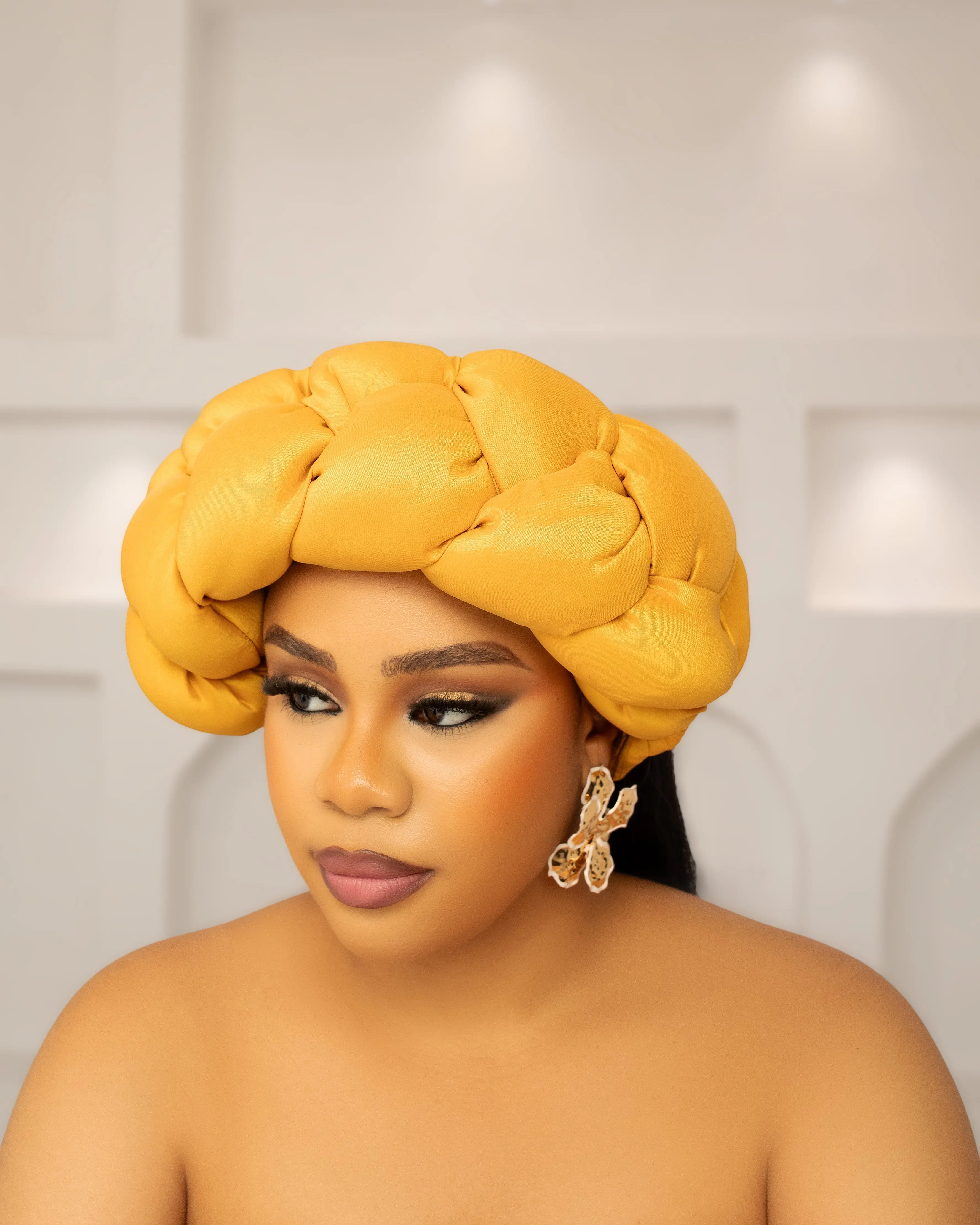 ZURI AFRICAN BRAIDED HAIRBAND (MUSTARD)