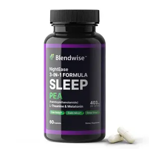 Blendwise NightEase Natural Sleep Capsules - 60 Servings -Deep Sleep Support( Sugar Free)