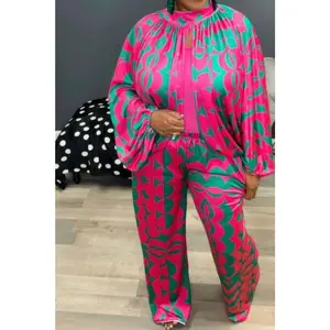 2 Piece Orange Stacked Pants Set