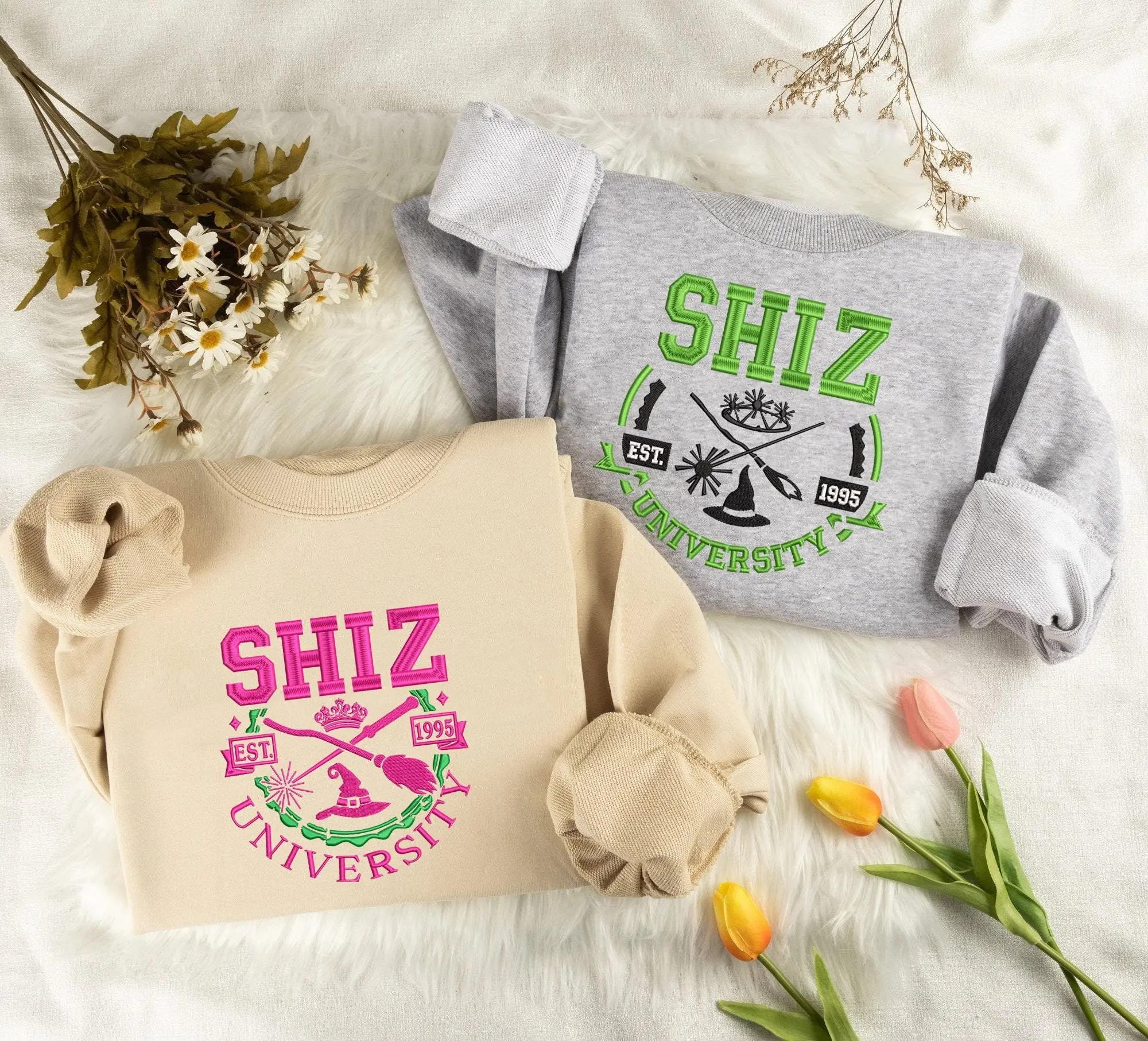 Shiz University Wickeds Sweatshirt, Wicked Glitter Sweatshirt, Shiz University Witch Sweatshirt, Best Wicked Merch Movie Lover Gifts