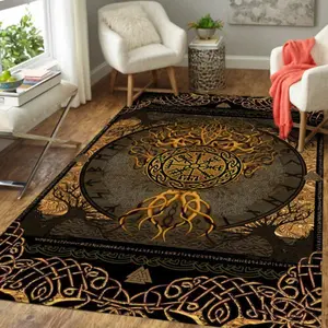 Tree Of Life Viking Rug Cute Halloween Gift, X Mas Gift For Bestfriends, friends Gift Non-Slip Floor Carpet, Decoration Mat for home Living Room Bedroom, Room Decor, Home Decor