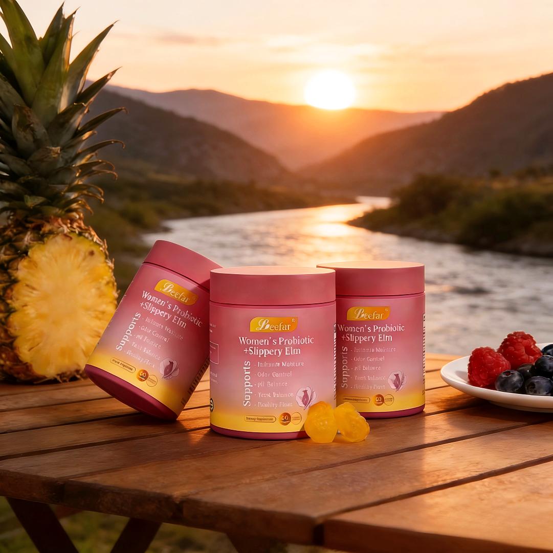 【BMSM】 Her Juicy  Feminine Probiotics Gummies- All in One Solution with Slippery Elm and Prebiotics&Lactobacillus Probiotic Blend for Women’s pH Balance and Dryness - Hawaiian Pineapple Gummies 60 Count probiotics women