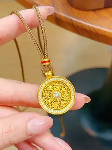 Letter Double-Sided Gold Coin Necklace for Women, Summer 2022 New Luxury Unique Design Collar Chain, Non-Fading Necklace