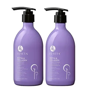 Luseta Biotin & Collagen Shampoo and Conditioner for Hair Growth Infused with Argan Oil Thickening Shampoo for Thinning Hair and Hair Loss 2X16.9Oz Free Of Sulfates Color Safe