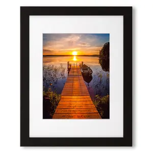 Love You Every Step Every Day  Photo Prints Gift Couple's Names and the  Date Gift for Anniversary,Valentine's day,Wedding 14x11 inches & D-Mats UNFRAMED