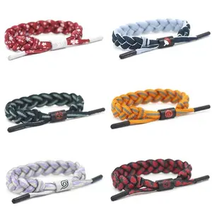 Naruto Limited Edition Collaboration Anime Woven Bracelet Adjustable Handmade Birthday Gift for Fans Couples Students Red White Flowers Light Blue Navy Dark Green Red Orange Gray Light Purple White Red Black
