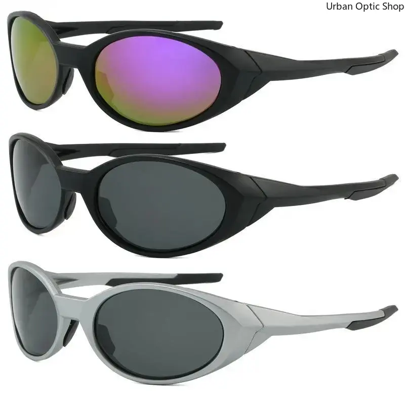 XUH Unisex Polarized Vintage Oversized Active Sunwear Sunglasses - UV400 UV Protective Glasses, Lightweight Windproof Outdoor Eyewear for Cycling