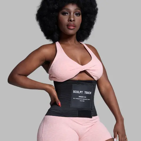 Sculpt Touch Hourglass Girdle - 3-Layer Adjustable Waist Trainer for Women, High Coverage Tummy Control Compression Waist Cincher, Steel Boned Faja, Plus Size XS-6XL