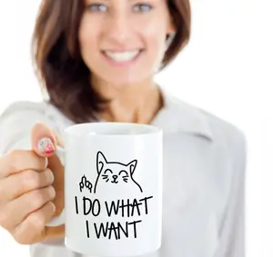 Funny Cat Mug, Quirky Mug, Crazy Cat Lady Gift, Rude Mug, Inappropriate Mug, Funny Coworker Gift, Gag Gift For Her, Funny Cat Friend Gift 11 oz