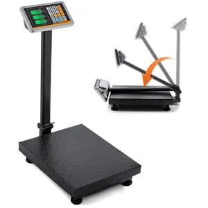 Digital Platform Scale 660LBs Heavy Duty Floor Scale KG/LB Switchable Postal Shipping Scale for Weighing Packages, Luggage, Suitcases, Boxes